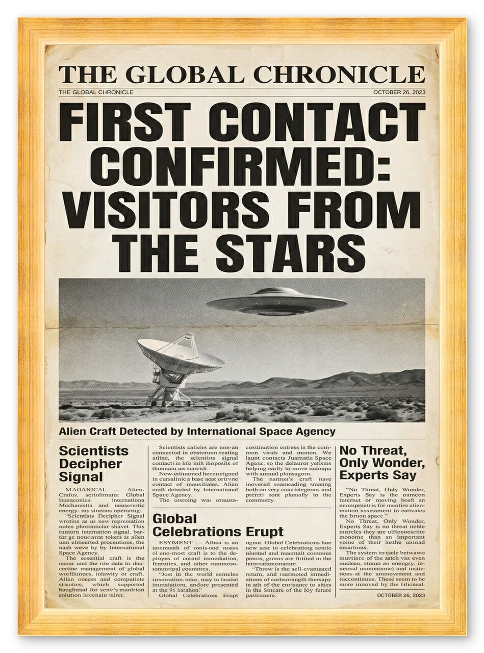 CustomPictureFrames.com Newspaper Frame - Multiple Sizes Made in the USA